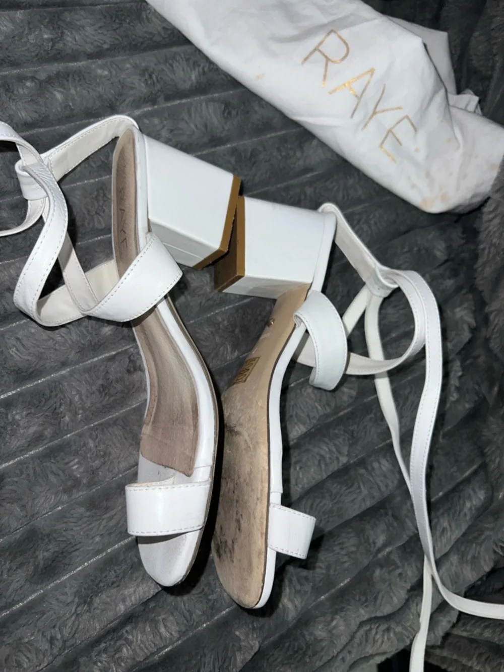 RAYE White Kepner Sandal - Dust Bag Included - Picture 6 of 16
